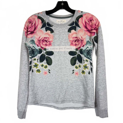 L.O.G.G Gray and Floral Long Sleeve Sweatshirt Girl's Size 12-14