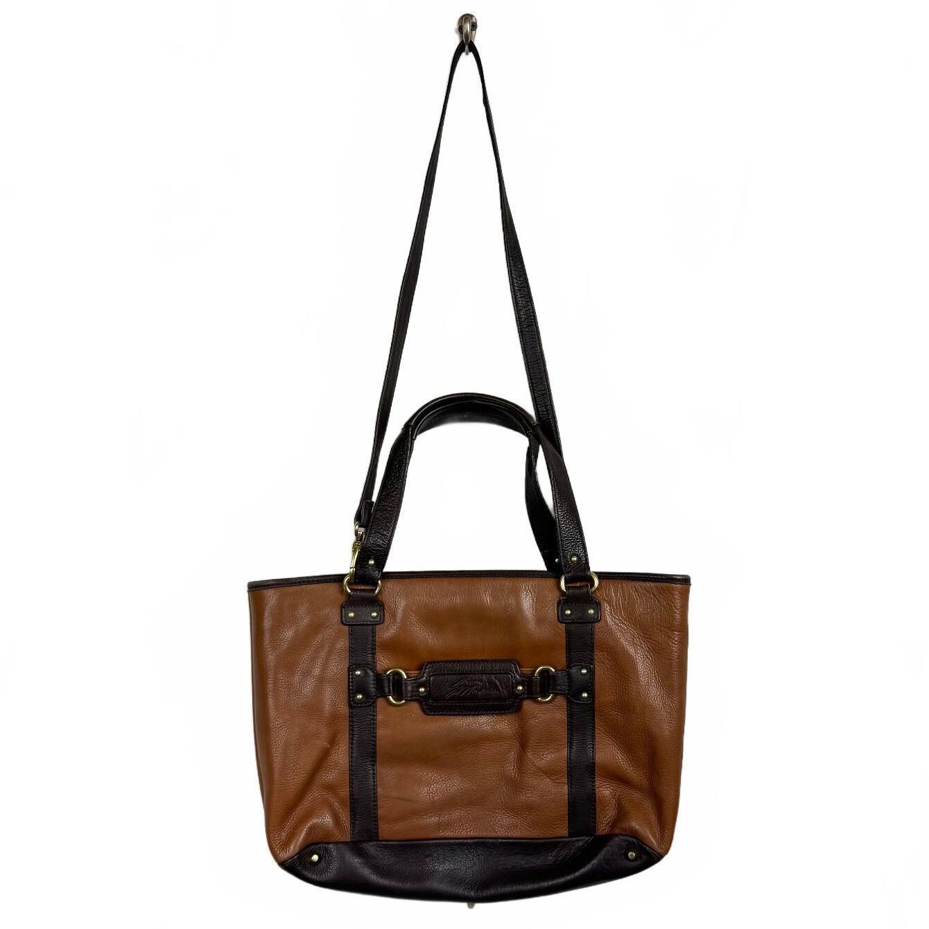 Stone Mountainy Brown saddle bag gold hardware