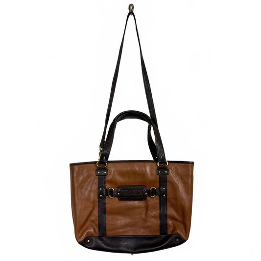 Stone Mountainy Brown saddle bag gold hardware