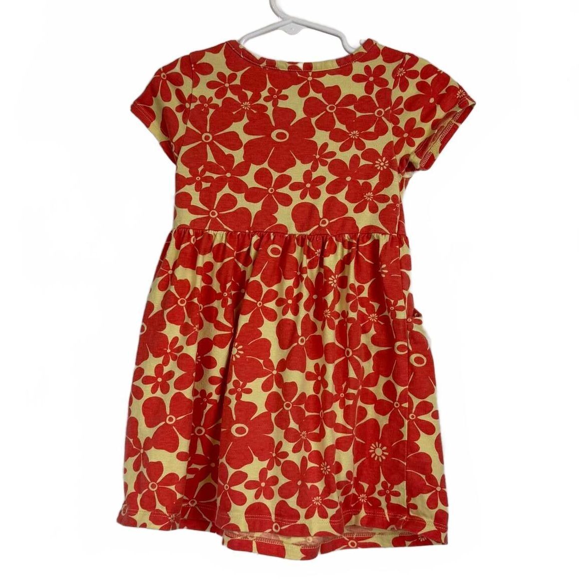 Wonder Nation Orange and Yellow Knee- Length Dress Girl's Size 3t
