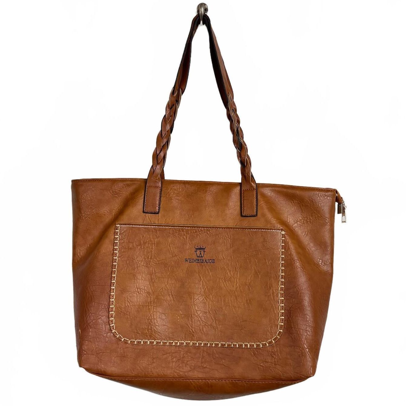 Weimeibaige Brown shoulder Bag gold hardware