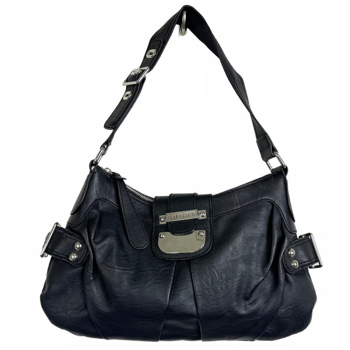 Guess black shoulder bag silver hardware