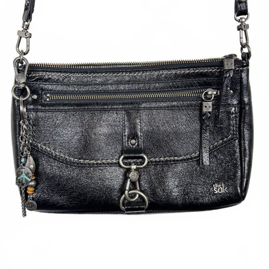 The Sak Black Silver hardware crossbody bag