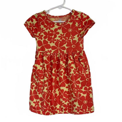 Wonder Nation Orange and Yellow Knee- Length Dress Girl's Size 3t