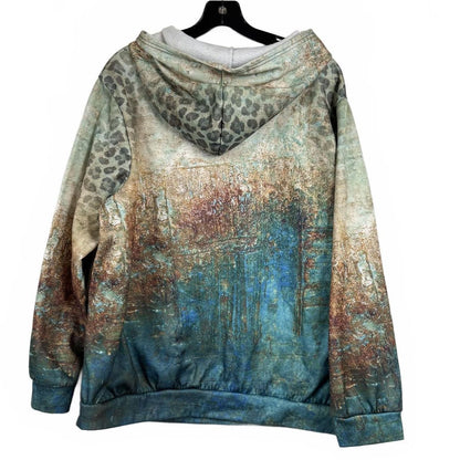 Shein Green and Blue Long Sleeve Hoodie Women's Size 3XL