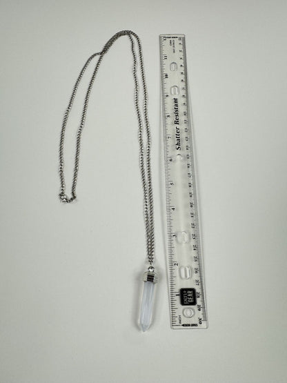 Fashion Jewelry Silver Toned Crystal Pendant Women's Necklace