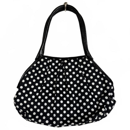 Chateau Black and white polka dot Shoulder bag Silver hardware