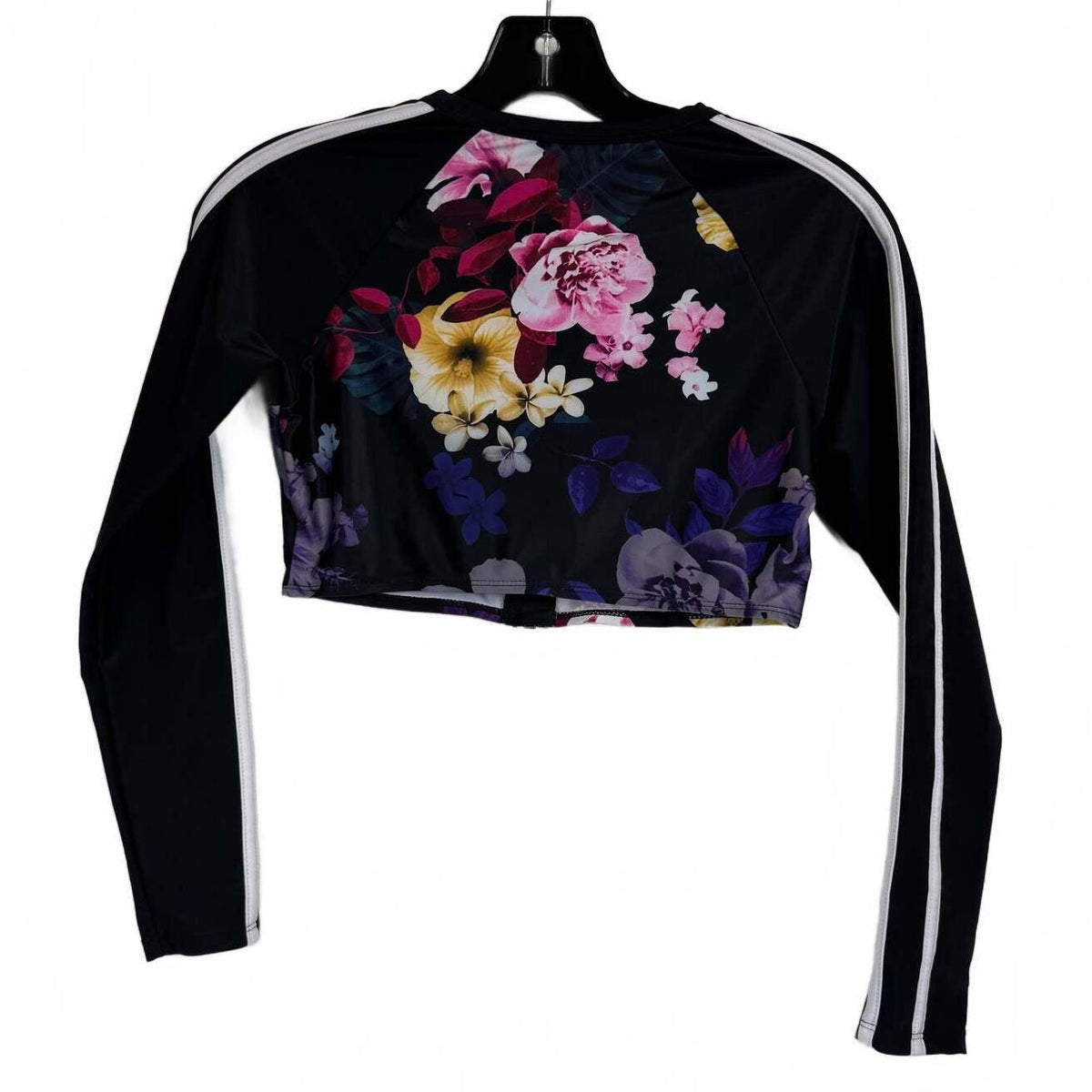 Wonder Nation Black Long Sleeve Swimsuit Top Girl's Size XL