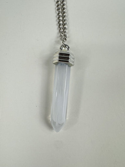 Fashion Jewelry Silver Toned Crystal Pendant Women's Necklace