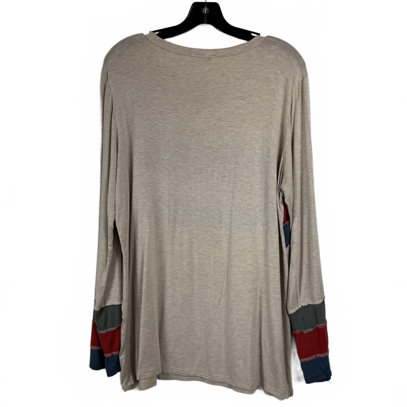 Heimish USA Long Sleeve Beige Blouse Women's Size Large