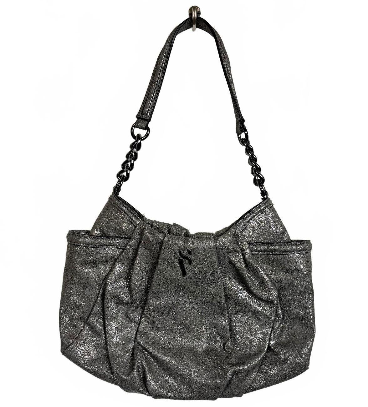 Simply Vera Metallic Gray shoulder bag silver hardware