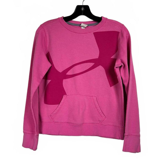 Under Armour Pink Long Sleeve Sweatshirt Girl's Size Youth Large