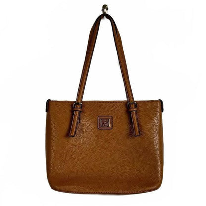 Anne Klein brown shoulder bag gold toned hardware