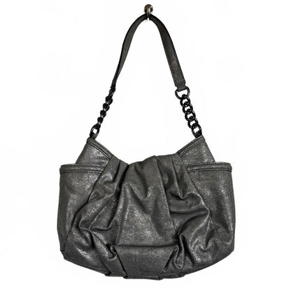 Simply Vera Metallic Gray shoulder bag silver hardware