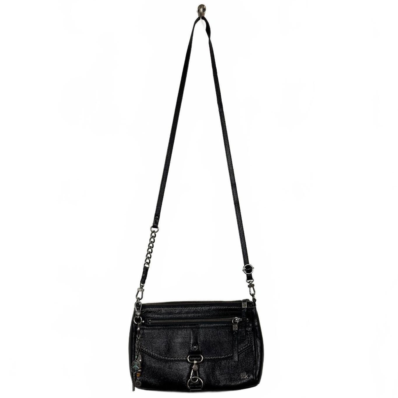 The Sak Black Silver hardware crossbody bag