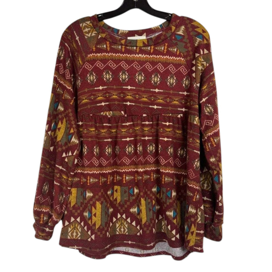 Perfect Peach Large Long Sleeve Sweater Blouse - Image 1