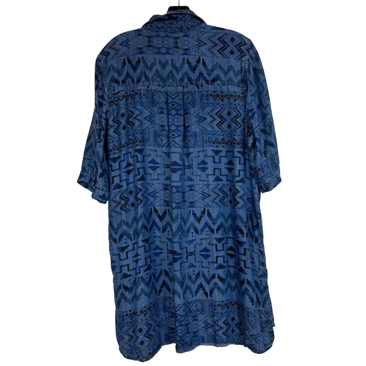 Philosophy Aztec Print Chambray Shirt Dress Blue XXL - Image 2
