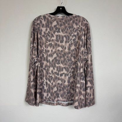 Shein Curve Women's Size 1XL Animal Print Long Sleeve Top - Image 2