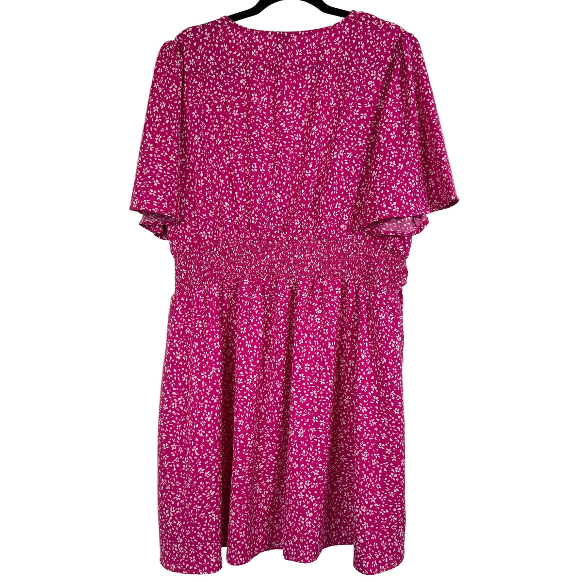 SHEIN Curve Pink Floral V-Neck Mini Dress 3XL - Image 2
