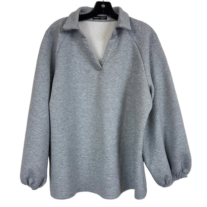 SHEIN Gray Quilted Long-Sleeve Loungewear Set Size L - Image 2
