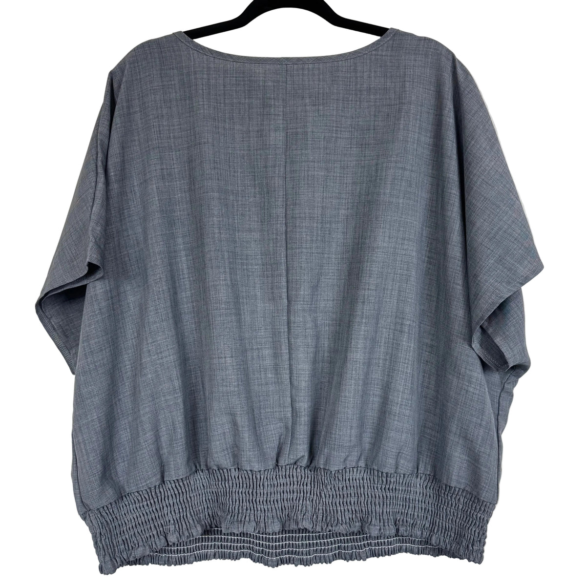 Shein Plus Size Gray Tunic Top Gathered Hem Polyester - Image 2