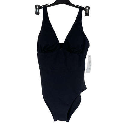 Time and Tru Women's Black Ribbed One-Piece Swimsuit Size XS - Image 1