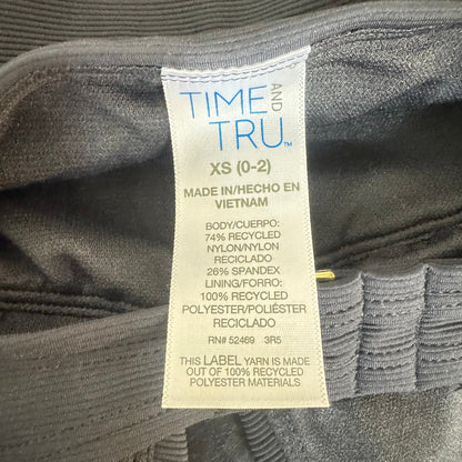 Time and Tru Women's Black Ribbed One-Piece Swimsuit Size XS - Image 3