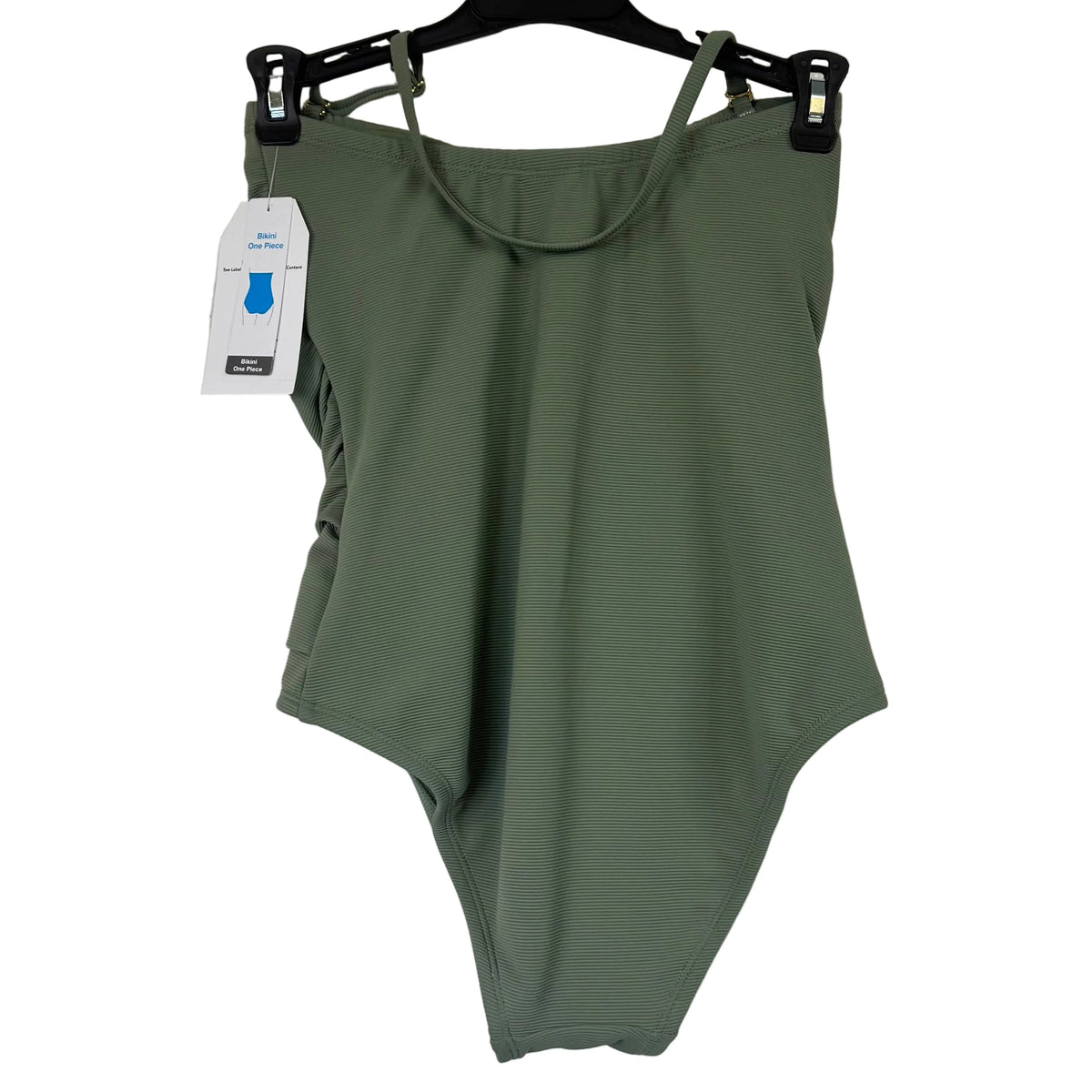 Time and Tru Women's Ribbed Olive Night One Piece Size XS - Image 2