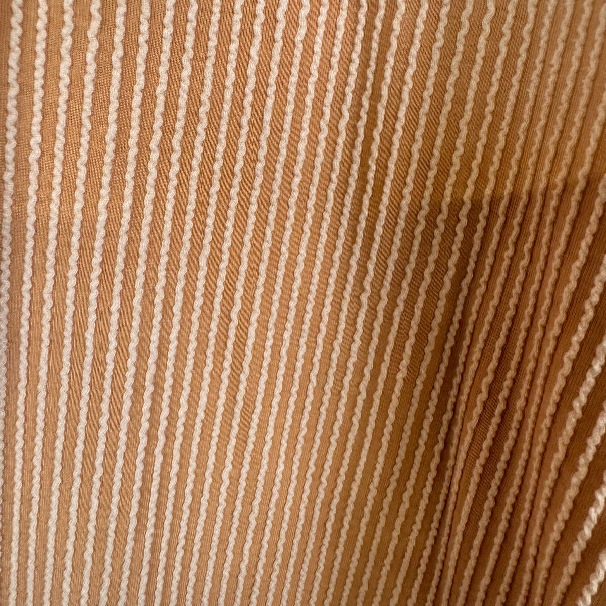 Color Block Ribbed Shirt Tan Green Cream Pullover - Image 3