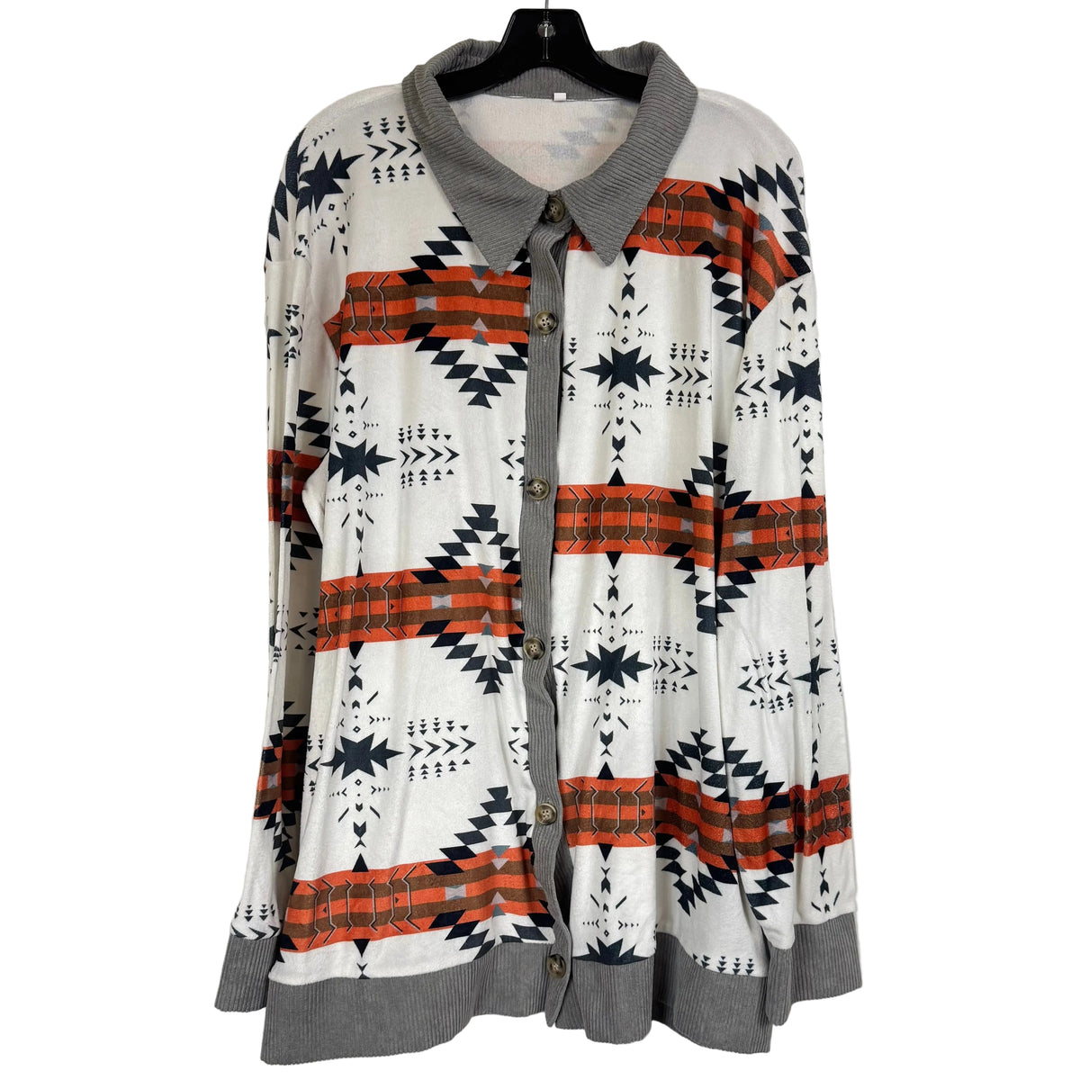 Southwestern Print Button-Up Shirt-Jacket Size 3XL - Image 1