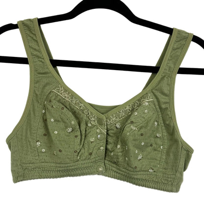 Women's Green Wireless Bra Size XL