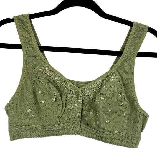 Women's Green Wireless Bra Size XL