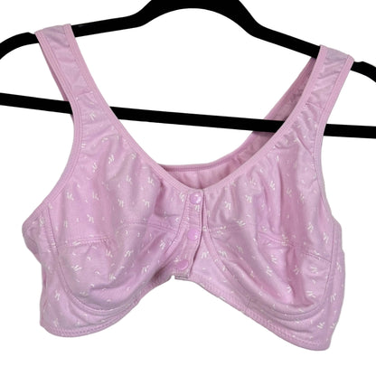 Women's Light Pink Wireless Bra Size XL