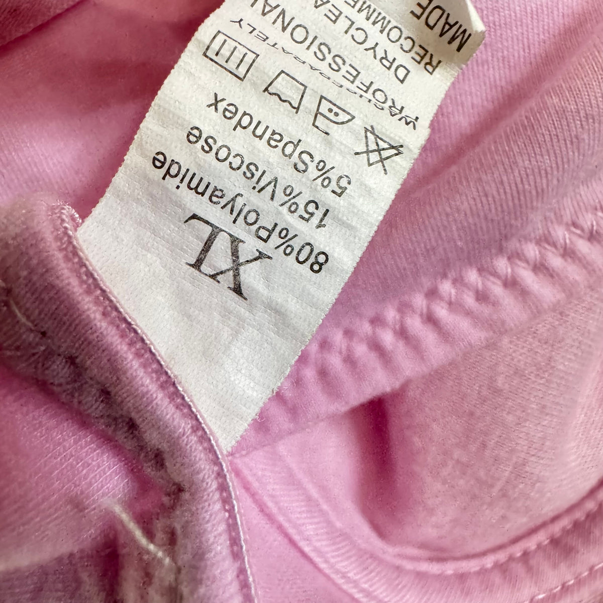 Women's Light Pink Wireless Bra Size XL