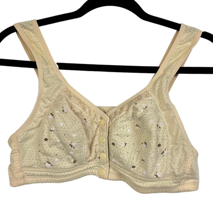 Women's Cream Wireless Bra Size XXL