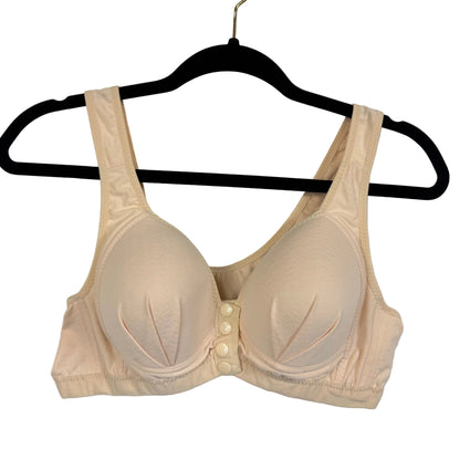 Women's Cream Wireless Bra Size XXL