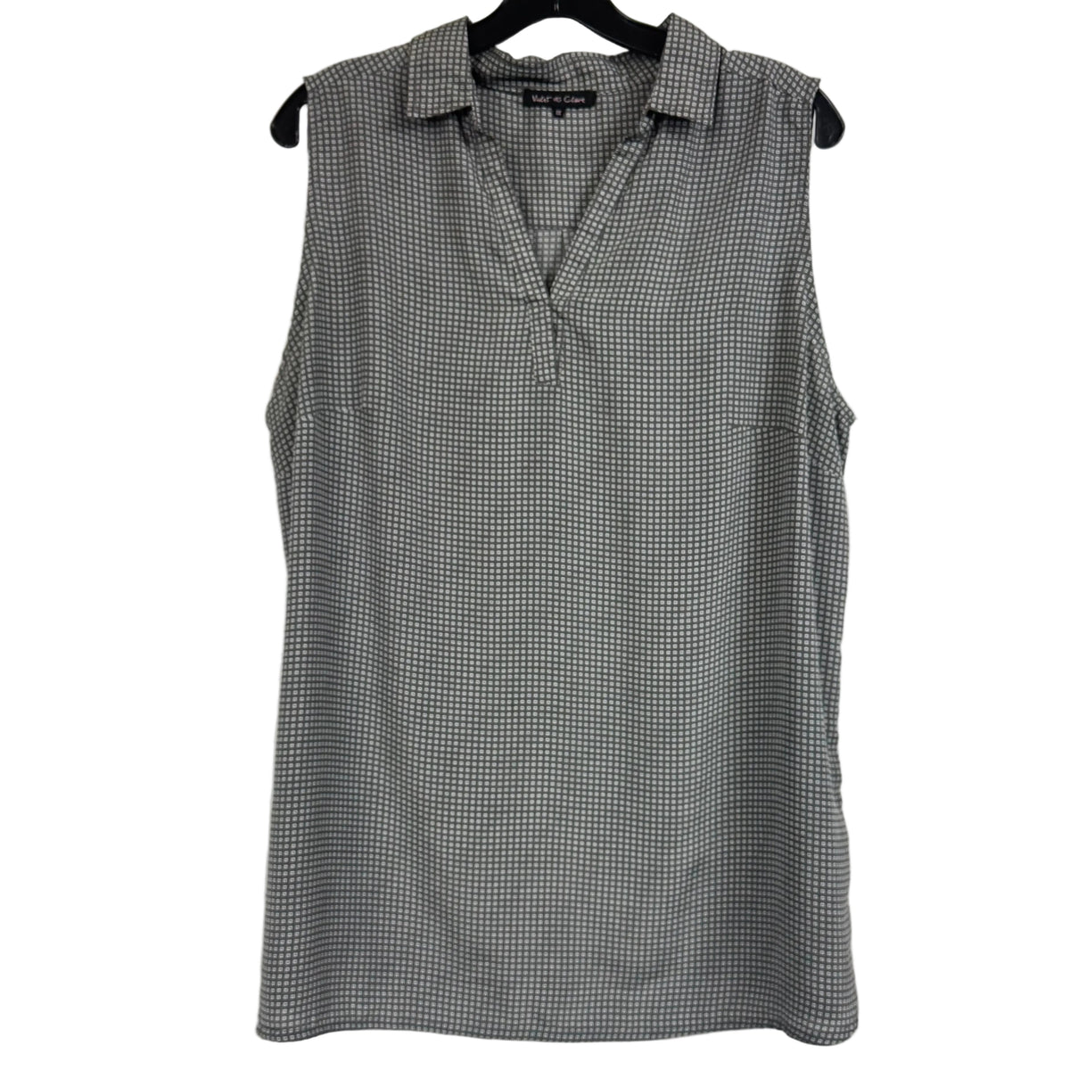 Violet & Claire Black White Sleeveless Blouse 1X - Image 1