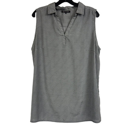 Violet & Claire Black White Sleeveless Blouse 1X - Image 1