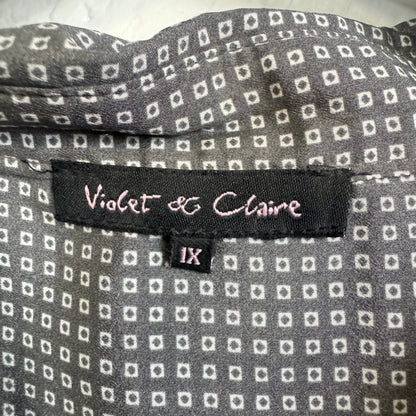 Violet & Claire Black White Sleeveless Blouse 1X - Image 4