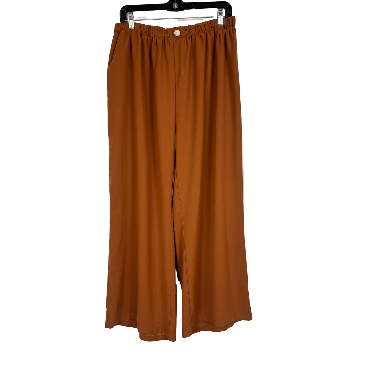 SHEIN Women's Wide-Leg Pants Rust Brown Size 2XL - Image 1