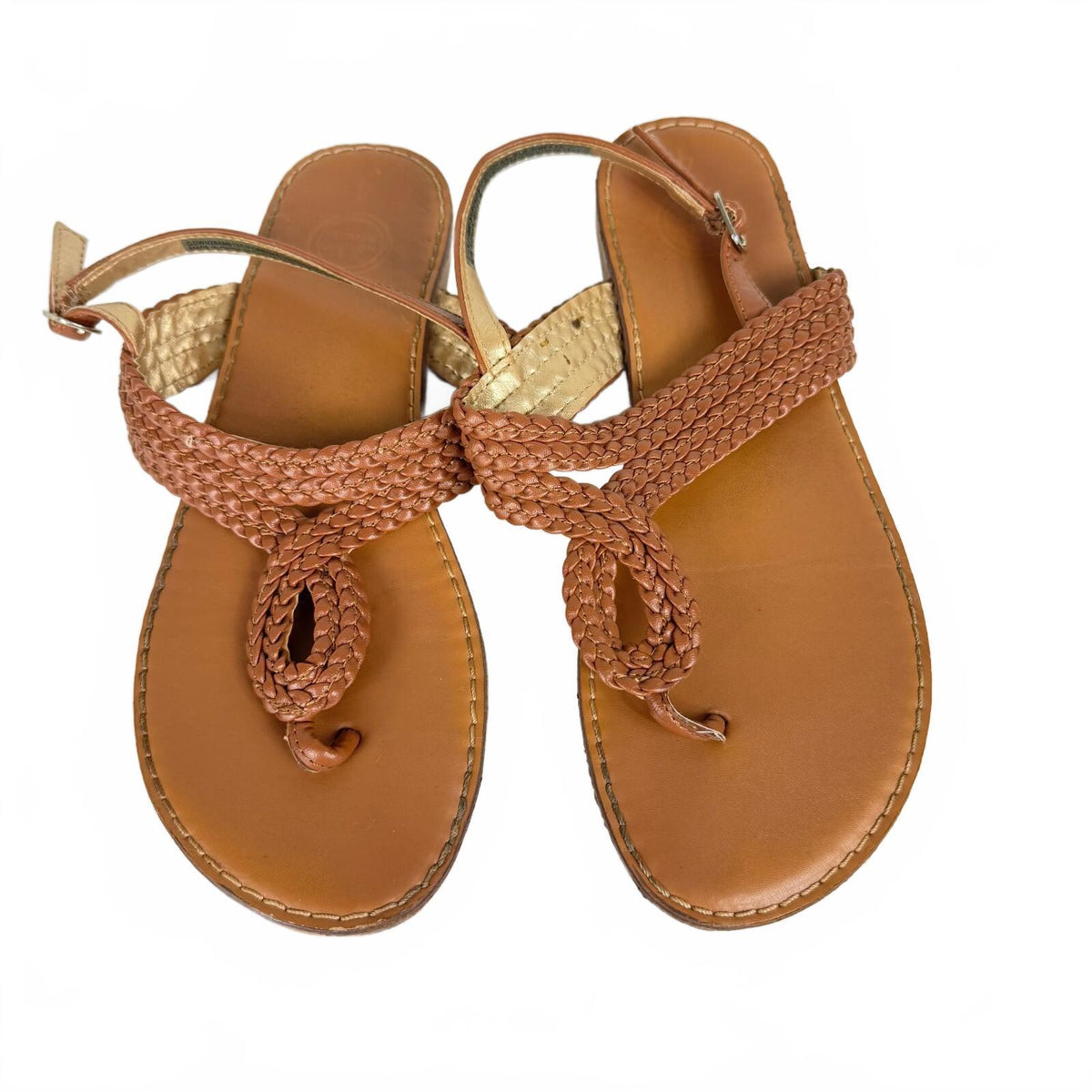 Wonder Nation Brown Sandals Girl's Size 4 - Image 1