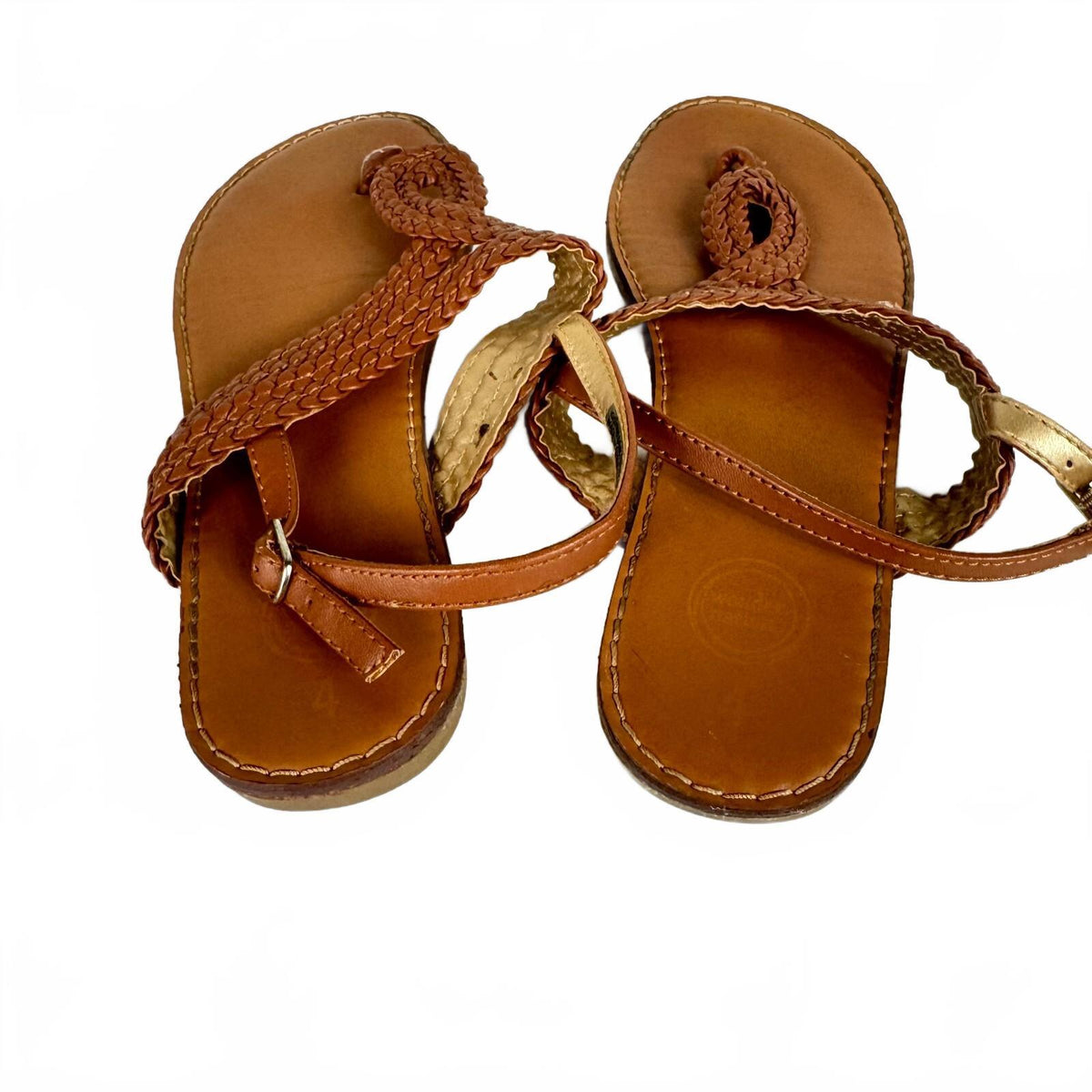 Wonder Nation Brown Sandals Girl's Size 4 - Image 2