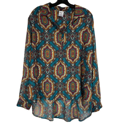 Wrangler Western Blouse Paisley Women's XXL - Image 1