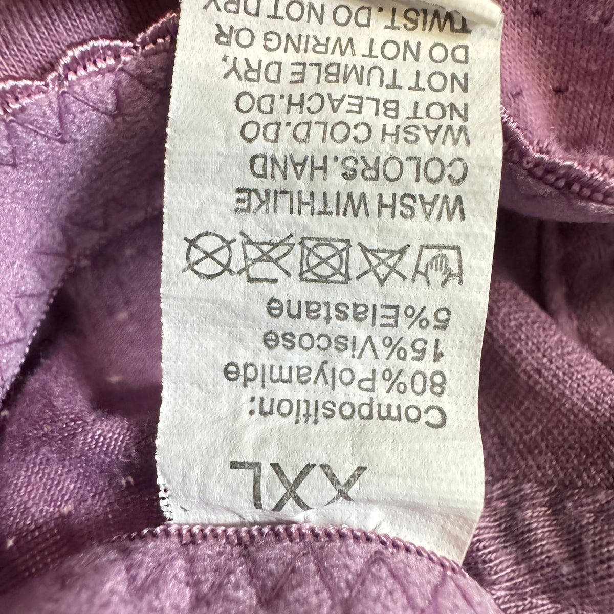 Women's Lavender Wireless Bra Size XXL